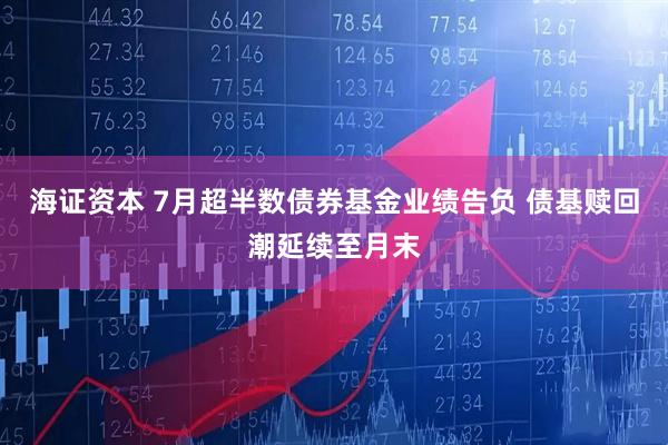 海证资本 7月超半数债券基金业绩告负 债基赎回潮延续至月末